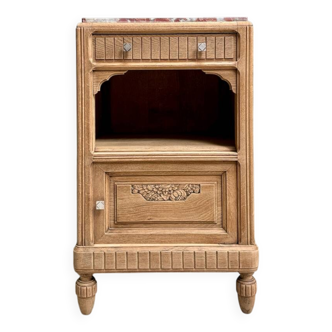 Art Deco oak and marble jam cupboard (renovated)