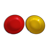 Soup plates in enameled sheet metal series