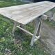 Farm table guinguette and wooden trestles