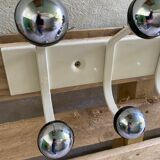 Vintage wall coat rack, Ten hooks, 70s