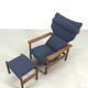 Rock Royal Armchair with Footstool by Sven Ivar Dysthe