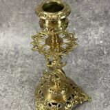 Gilt bronze chandelier/candlestick, Griffin, Mythical Animal, Bestiary, 1880