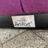 2x Artifort Groovy F598 by Pierre Paulin, Violet, original