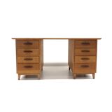 Vintage desk with light green