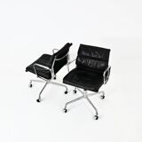 Set of 2 Armchairs by Charles & Ray Eames for Ring Mobelfabrikk Norway, 1970s