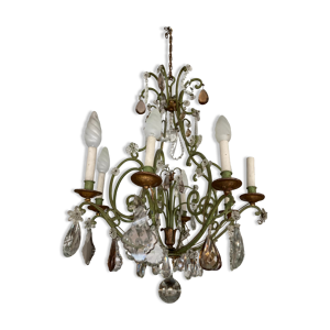 lustre pampilles, cristal,