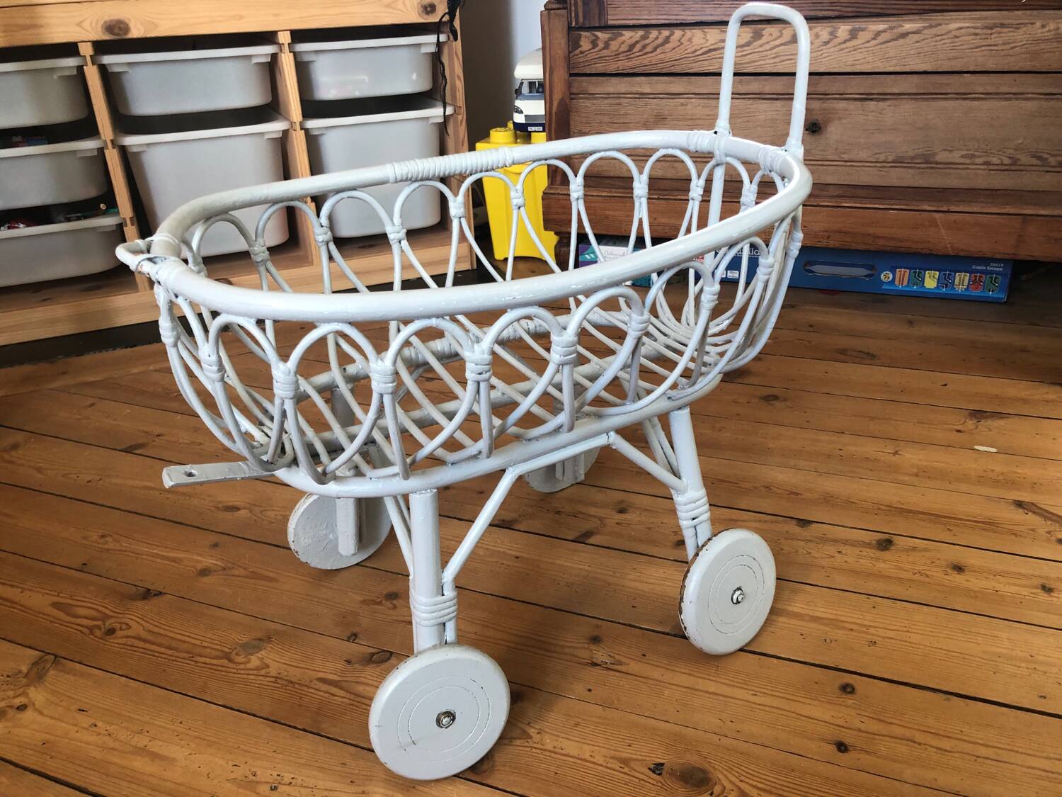 Renovated rattan pram