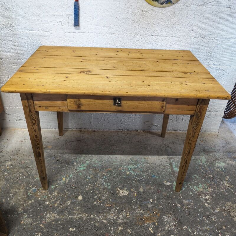 Light wood farmhouse table
