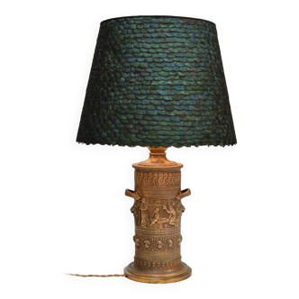 Lampe à pétrole du XIXème siècle en bronze doré