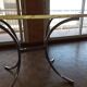 Large dining table in vintage marble 70'S Roche and Bobois