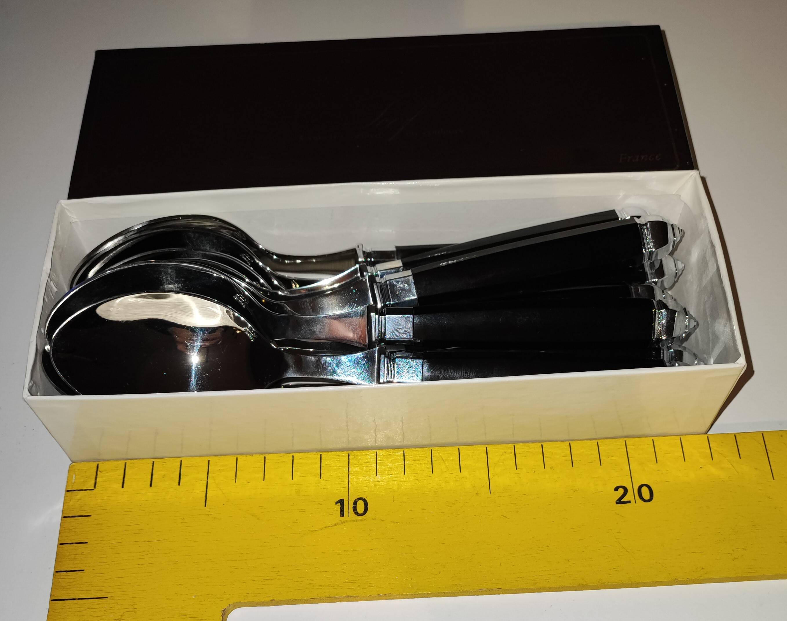 12 silver-plated table spoons SCOF France