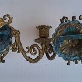 Pair of bronze wall lights