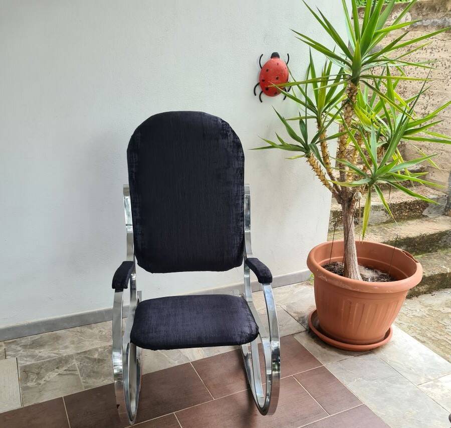 Italian Chrome Rocking Chairs