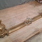 Gilt bronze hearth bar
