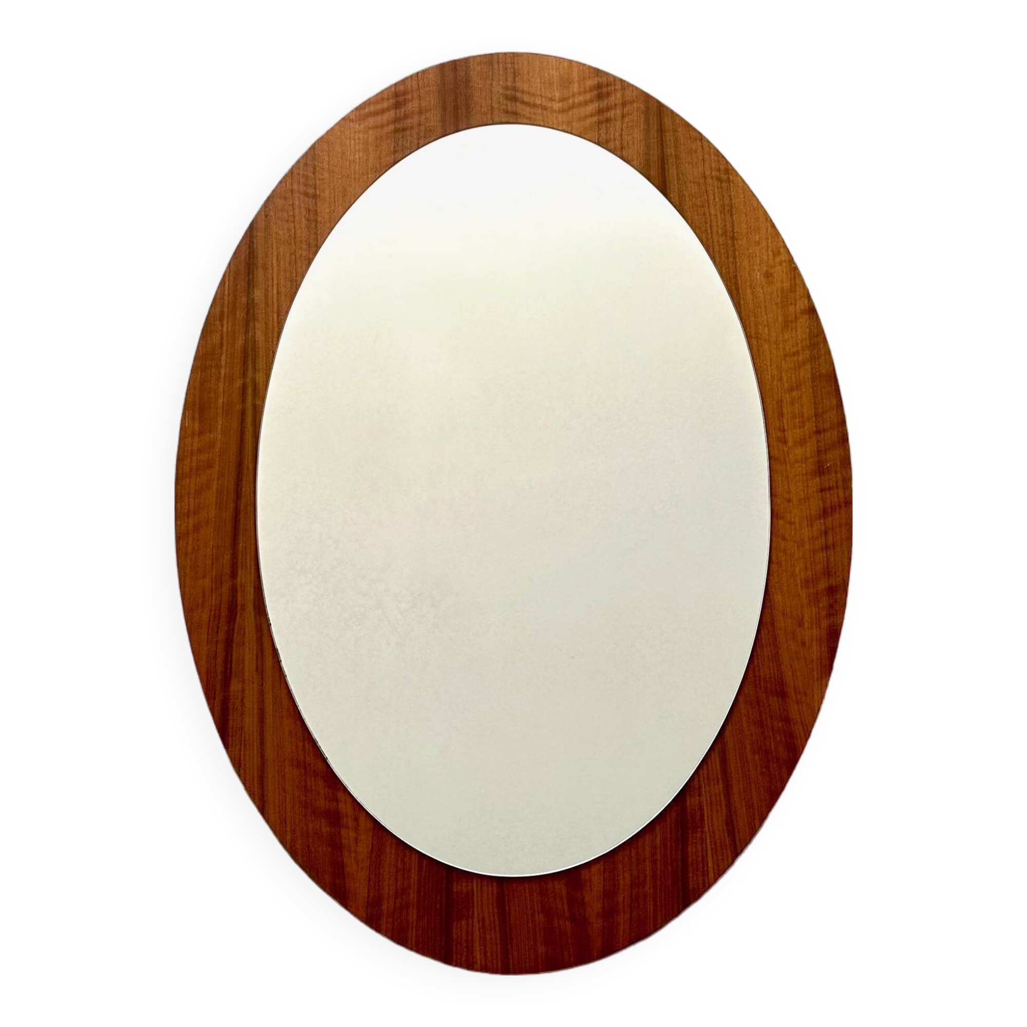Mid-century wall mirror, oval mirror, Scandinavian design