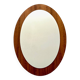 Mid-century wall mirror, oval mirror, Scandinavian design
