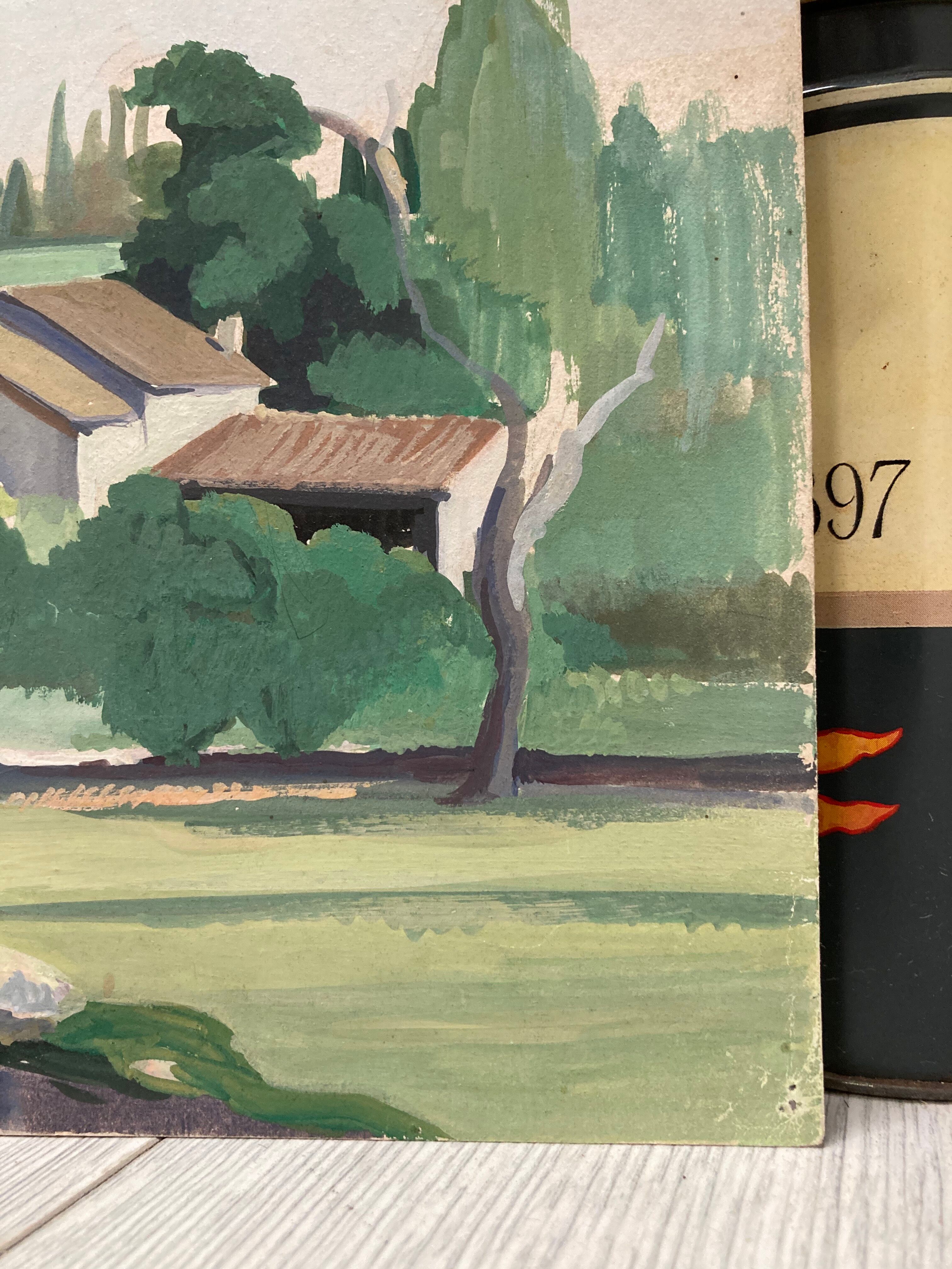 Vintage landscape painting