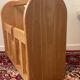 Vintage magazine rack in blond wood