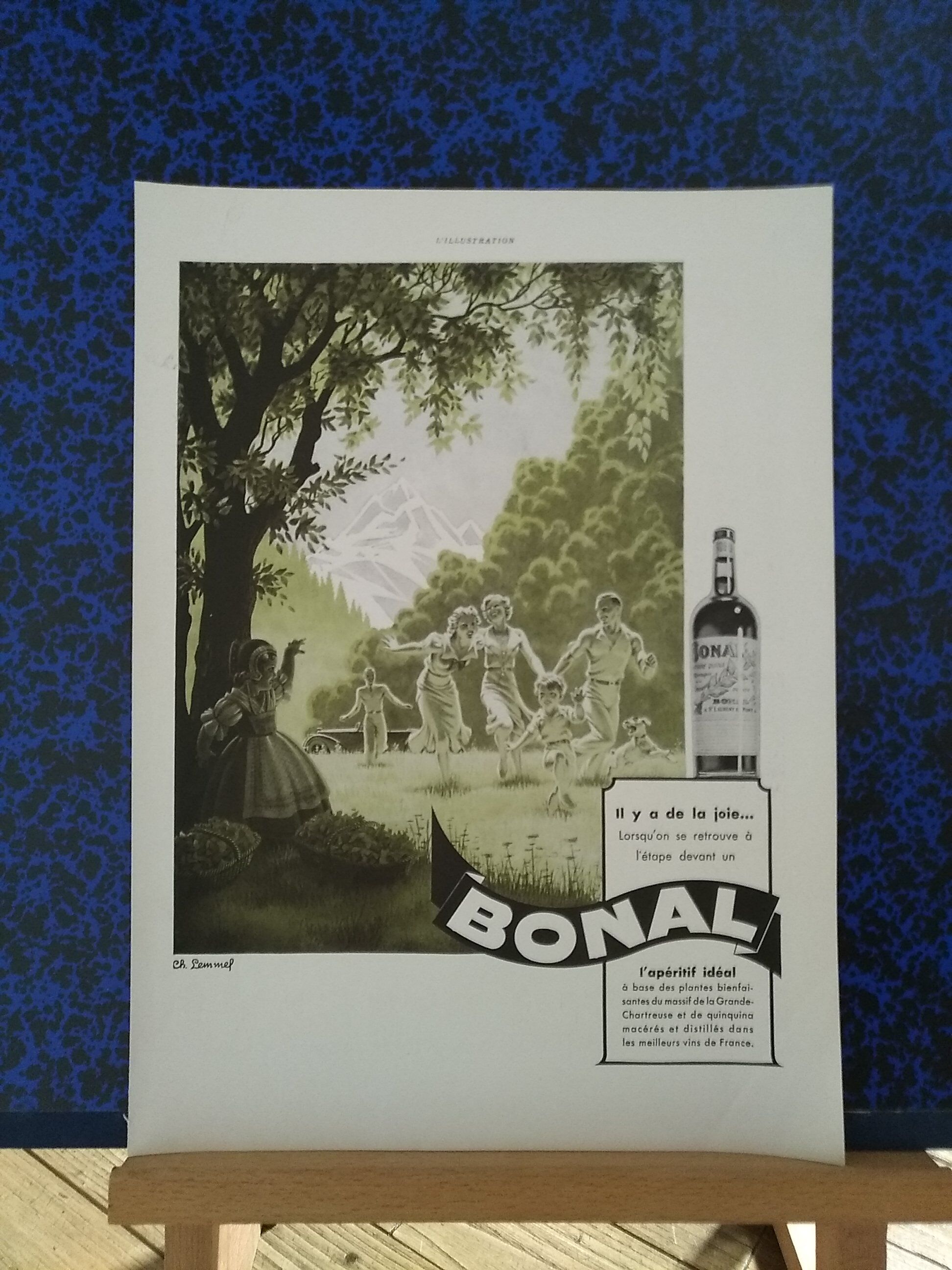 Bonal aperitif advertisement year 1938