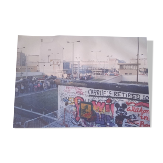 Large format silver photo of the day the Berlin Wall fell (1989)