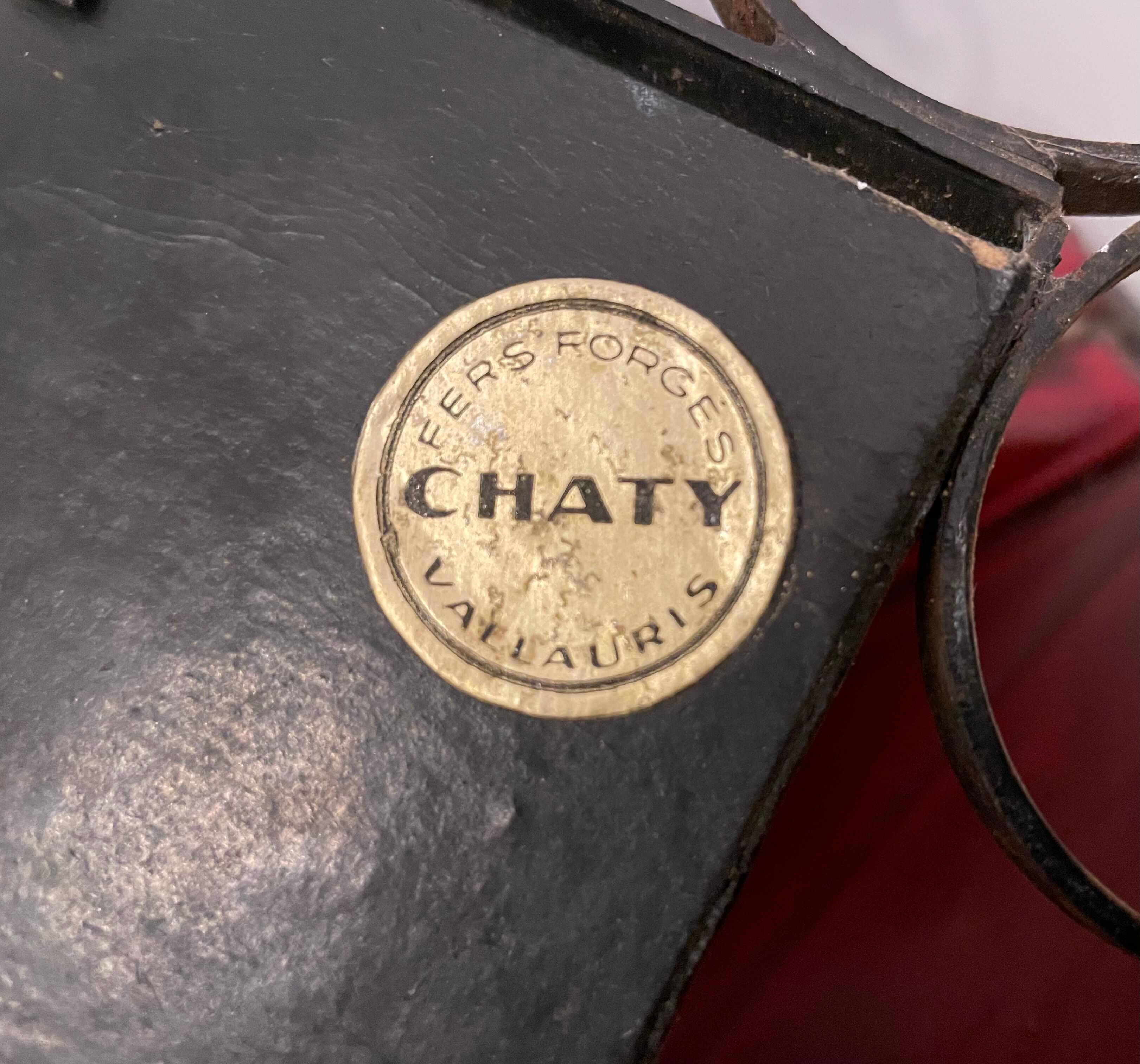 Chaty Vallauris wrought iron mirror 38cm