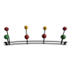 Iron wall coat rack and wooden hooks from the 60s