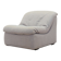 Italian Space Age Lounge Chair 1970s in Grey Fabric