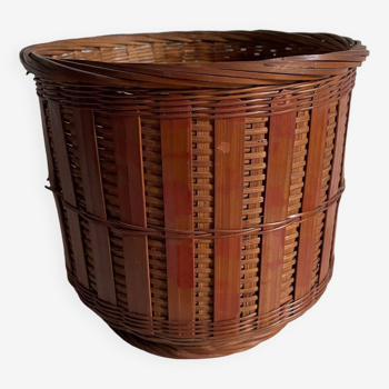 Bamboo wicker plant pot