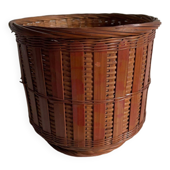 Cache pot osier bambou