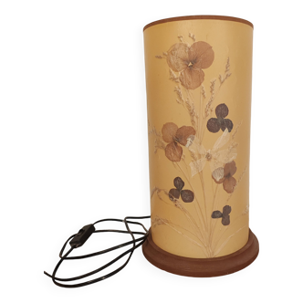Lampe fleurs séchées vintage
