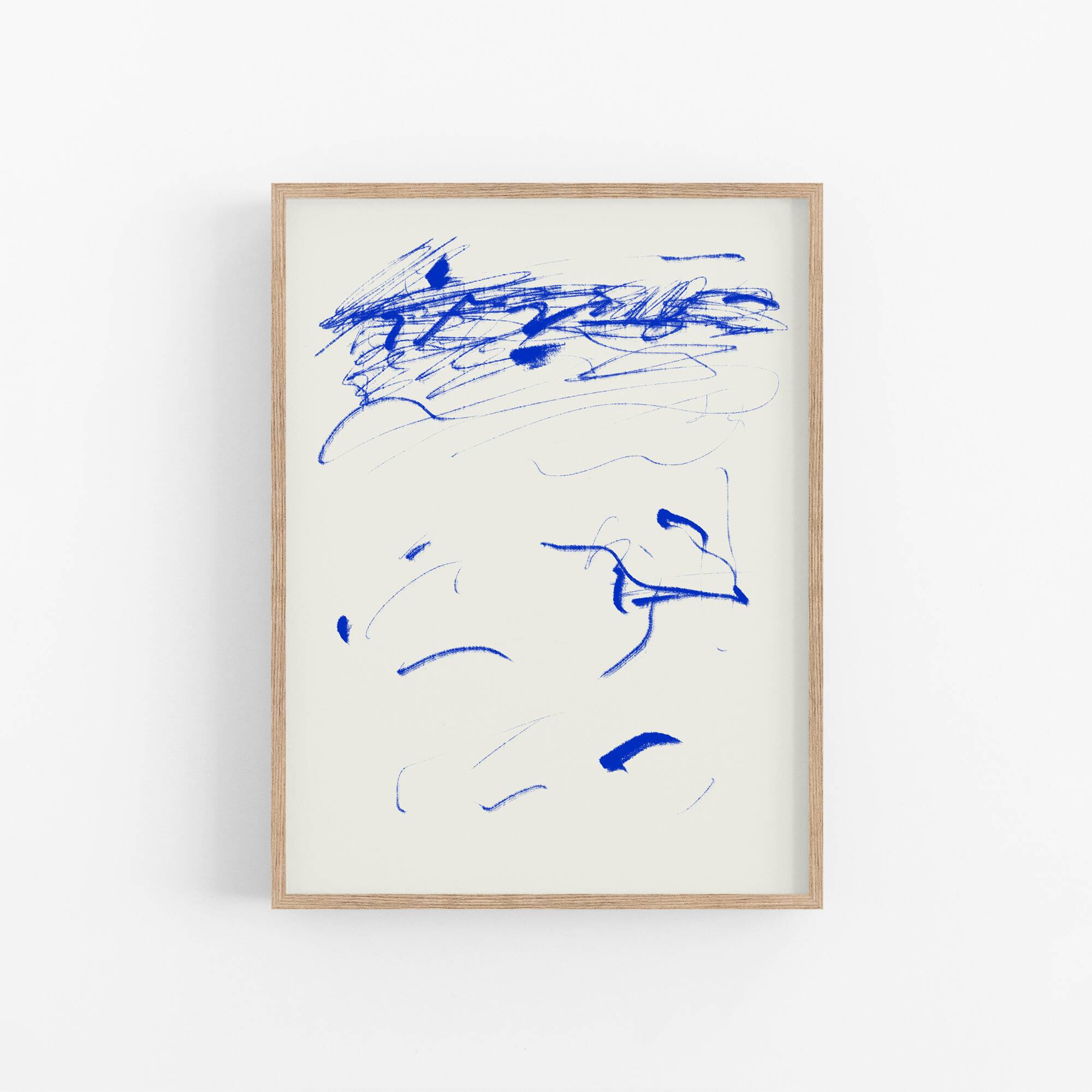 Abstract blue painting giclee print