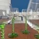 Alsatian white wine glass with a twisted green stem - vintage French stemmed glass