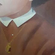 Portrait of a child signed Yvonne Hiack late 19th century 54 X 47 cm