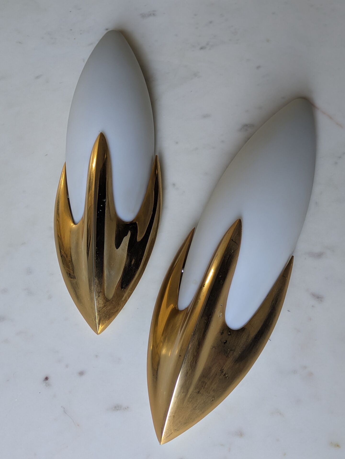 Paire d' appliques Space Age 70'