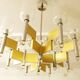 Italian brass and glass 8-arm chandelier by Sciolari, 1970s