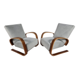 Armchairs in Walnut by Miroslav Navratil for Up Zavody, 1940s