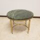 Round coffee table green marble neoclassical style - 60s