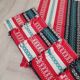 Set of 6 Catalan fabric napkins 48 x 42 cm red black green white