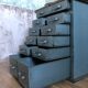 Workshop furniture with drawers, metal and wood