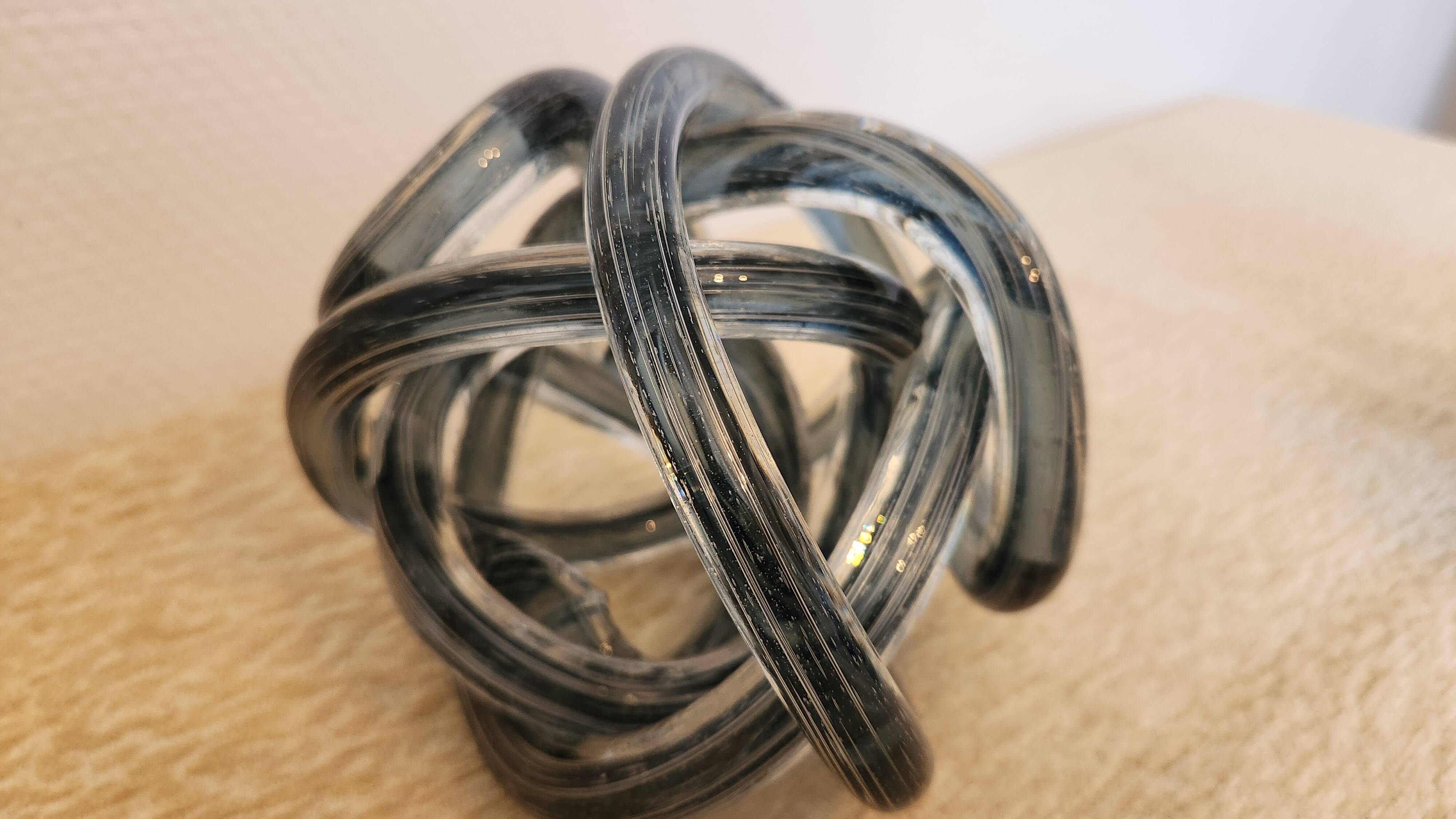 Pair of smoked grey blown glass bookends
