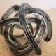 Pair of smoked grey blown glass bookends