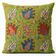 Silk Embroidered Floral Cushion Cover. Green Pillow Cover. Uzbek Suzani Throw Pillow. Traditional Accent Pillow