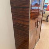 Bauhaus Wardrobe in Palisander Optic, Steel Tube and Chrome, Germany, 1930s