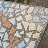 50s garden table in cement and tiles