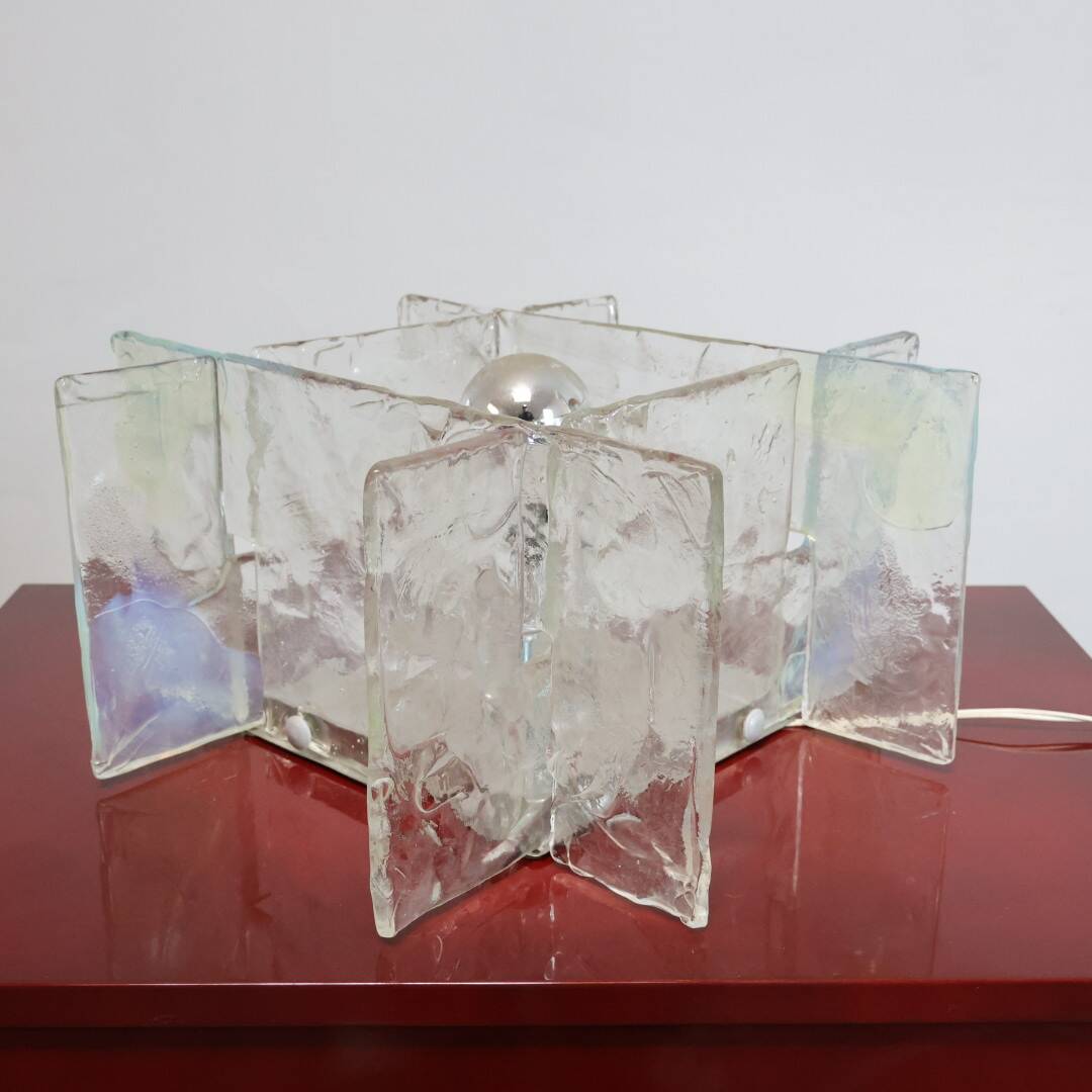 Carlo Nason Mazzega Lampada Da Tavolo/parete vetro iridescente Design