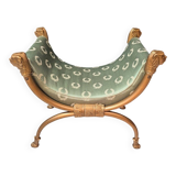 Curule Seat in Gilded Brass