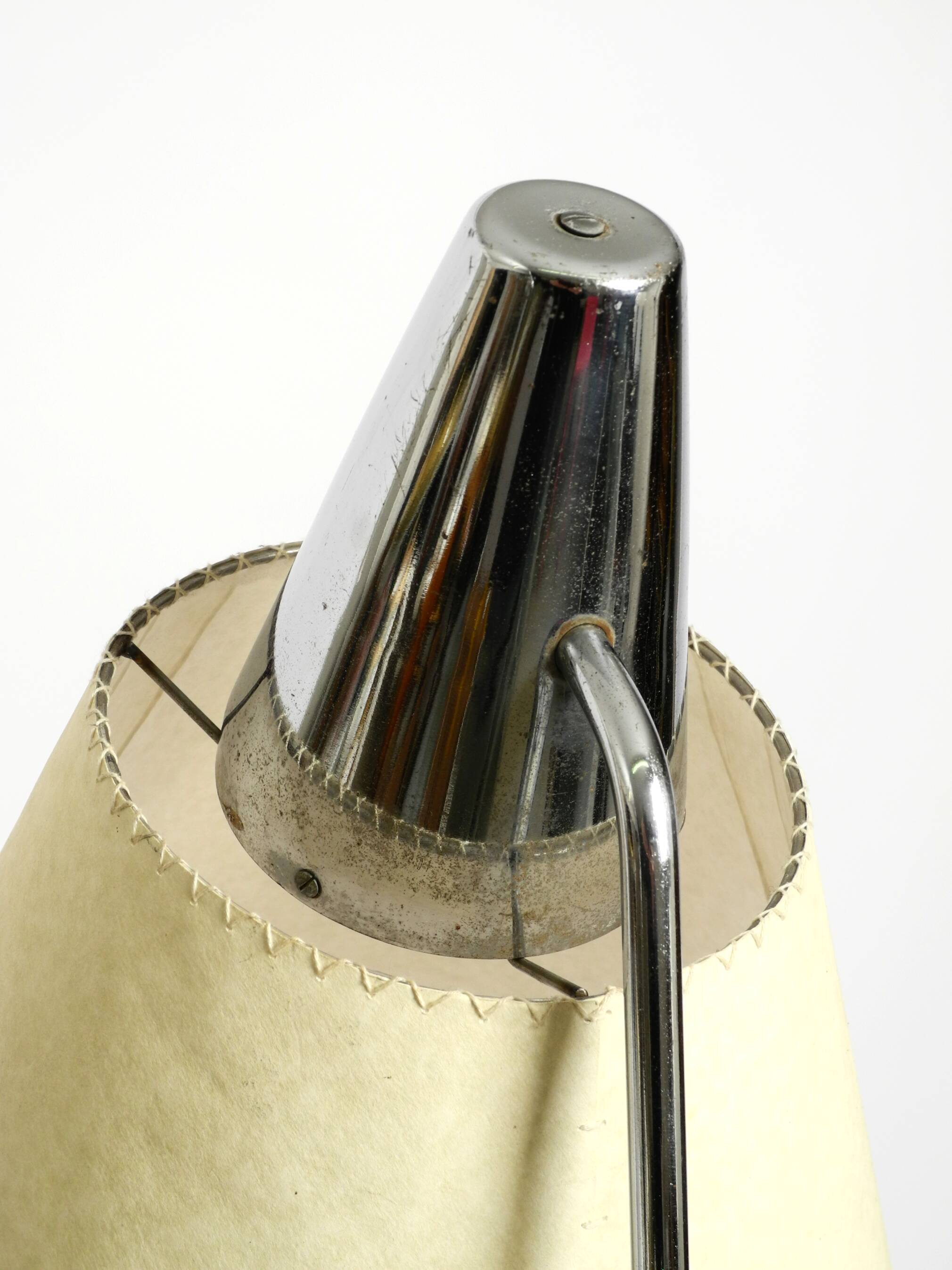 Original 1960s metal chrome floor lamp by Josef Hurka for Napako Czech