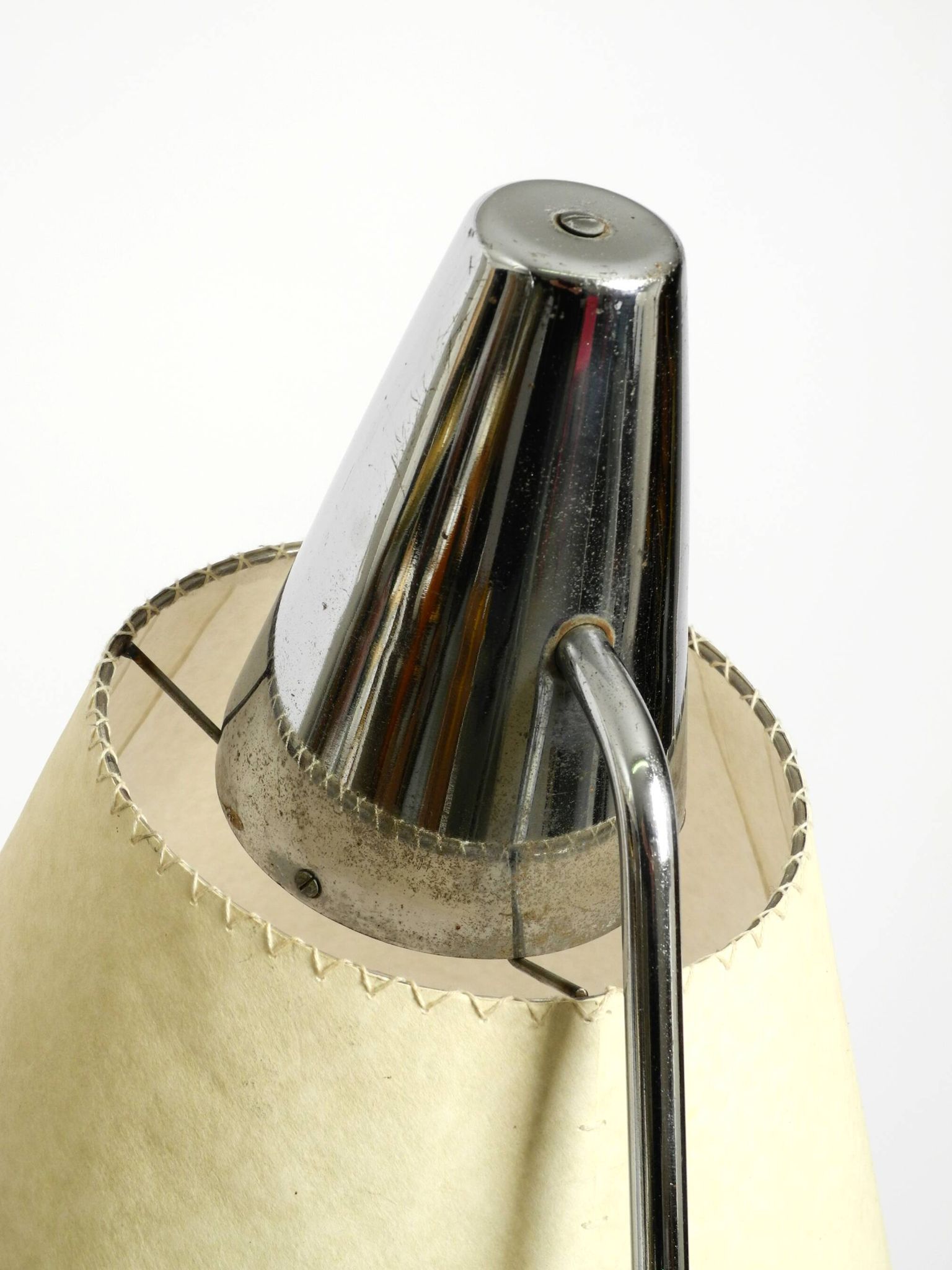 Original 1960s metal chrome floor lamp by Josef Hurka for Napako Czech