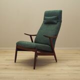 Green melange armchair, Danish design, 1970s, production: Denmark