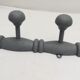 Grey wooden coat rack